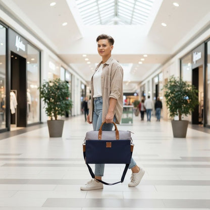 Urban Navy Canvas Messenger Bag