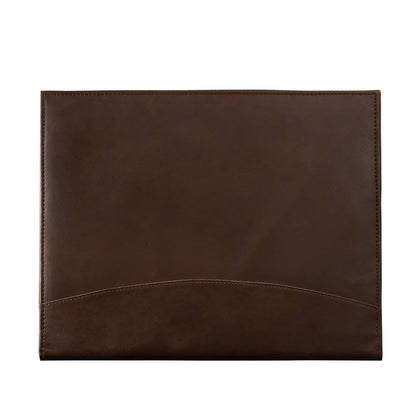 brown leather file organizer front 