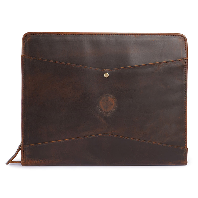 leather legal folder rust