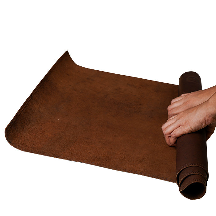 roll leather mat pad