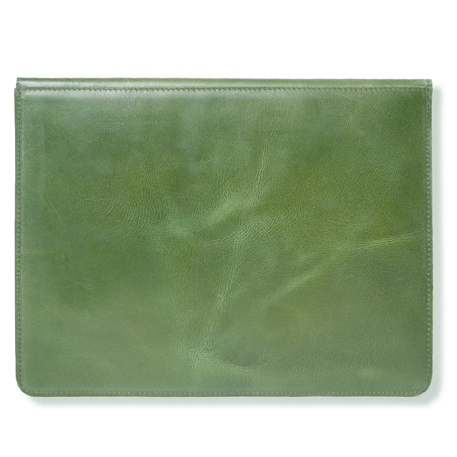 Green Leather Laptop Sleeve