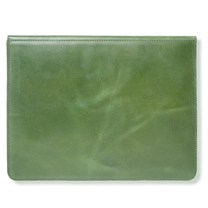 Green Leather Laptop Sleeve