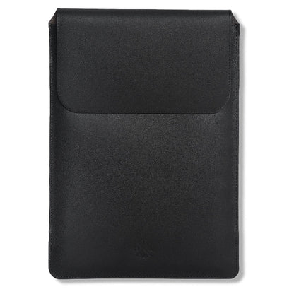 Black leather sleeve on a white background