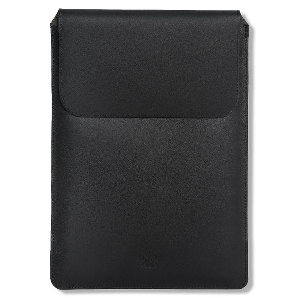 Black leather sleeve on a white background