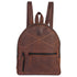 Leather school backpack