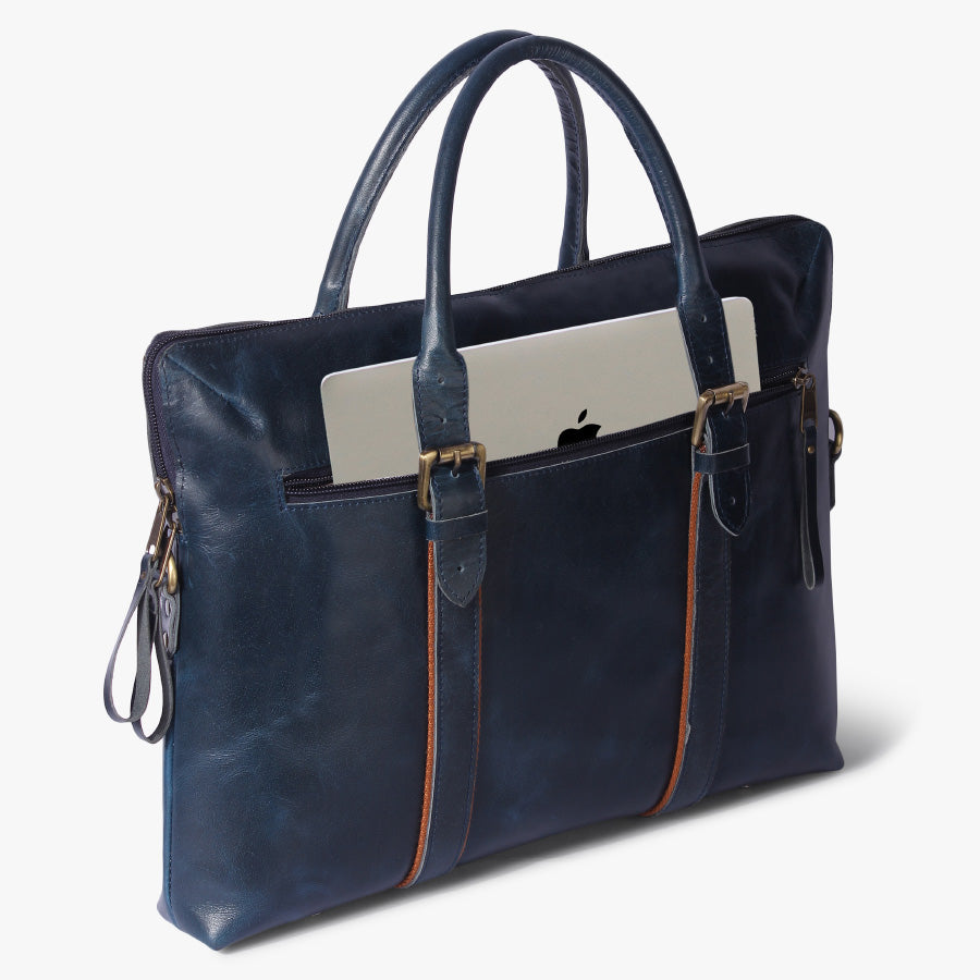 side womens leather laptop bag