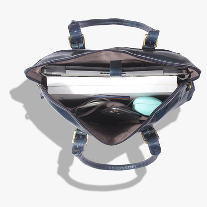 open womens leather laptop bag