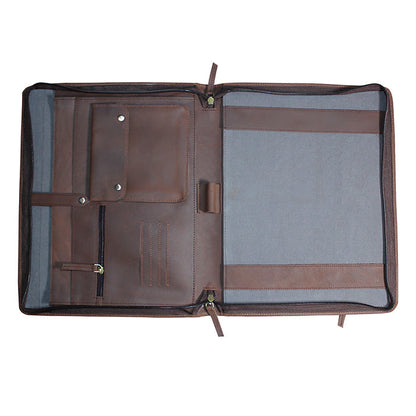 leather file folder 