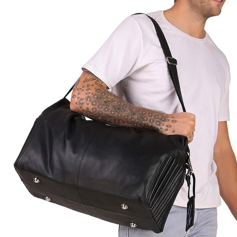 Leather Duffle travelling Bag 