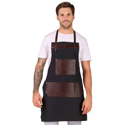 5 Pocket Leather Canvas Apron