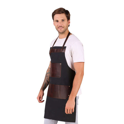 5 Pocket Leather Canvas Apron