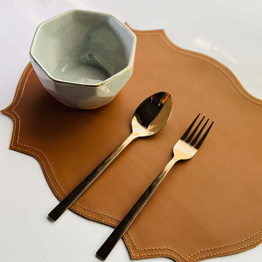 Heritage leather luxury placemat for dining table luxury hotels