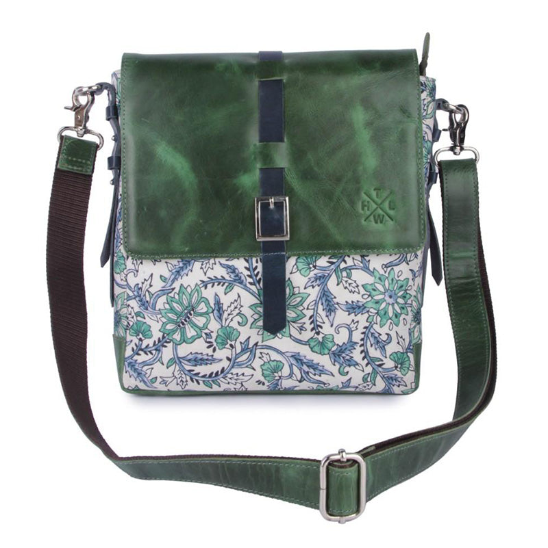 green leather bag 