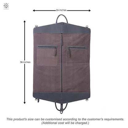 Travel-ready leather suit carrier with personalization