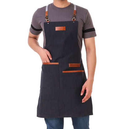 apron in blue color