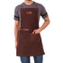 brown apron with pockets