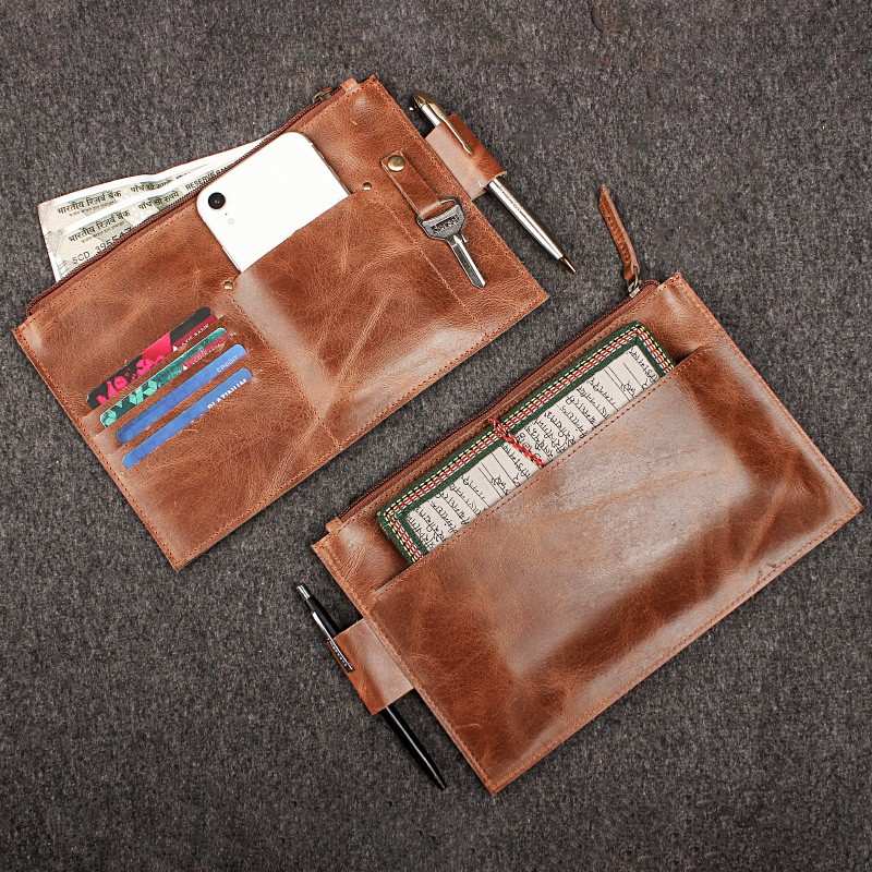 leather pouch for tote bag