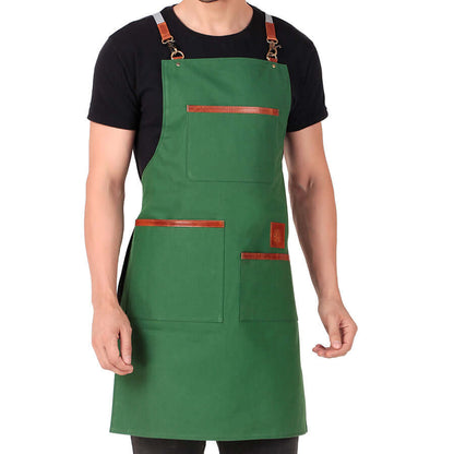 green kitchen aprons for men