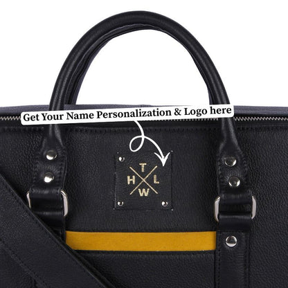 Brown Leather Laptop Travel Bag