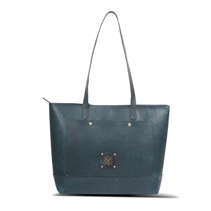 The Azure Legacy Premium Leather Tote Bag