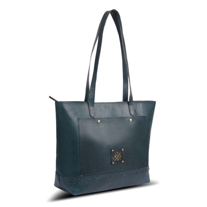 The Azure Legacy Premium Leather Tote Bag