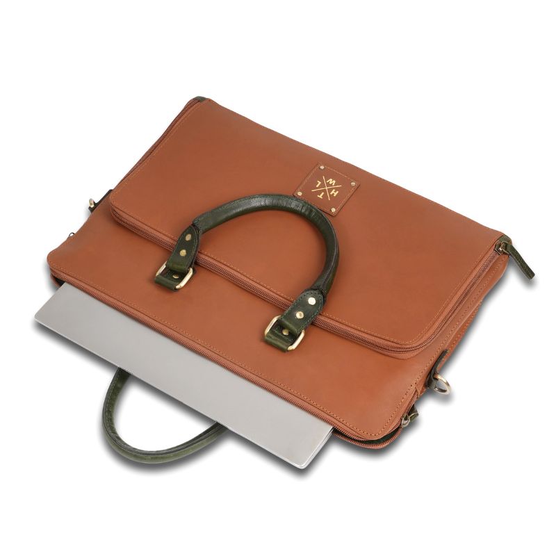The Cognac Heritage Executive Leather Briefcase