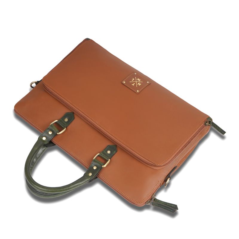 The Cognac Heritage Executive Leather Briefcase