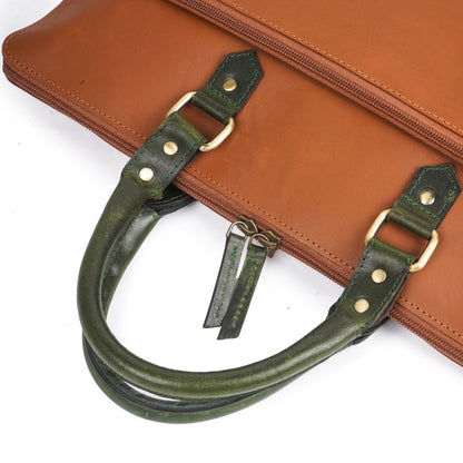 The Cognac Heritage Executive Leather Briefcase