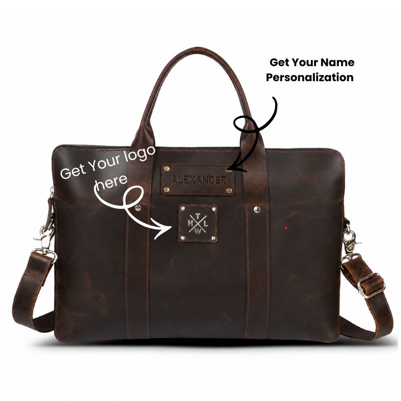 The Dark Walnut Heritage Leather Briefcase