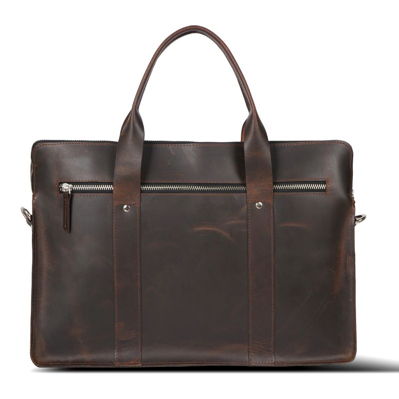 The Dark Walnut Heritage Leather Briefcase