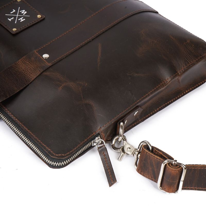 The Dark Walnut Heritage Leather Briefcase