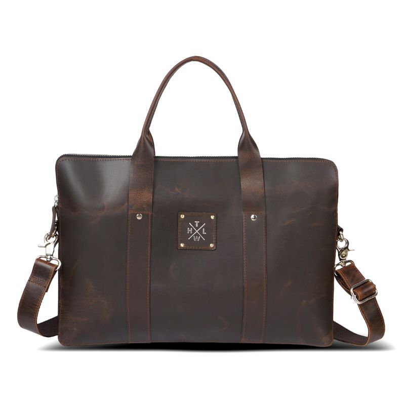 The Dark Walnut Heritage Leather Briefcase