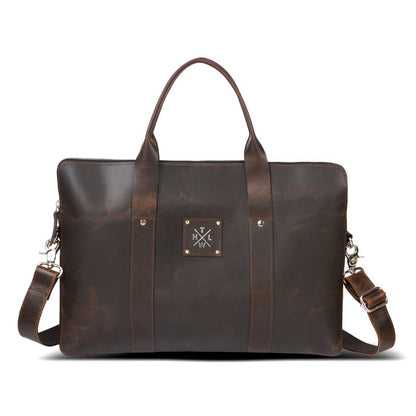 The Dark Walnut Heritage Leather Briefcase