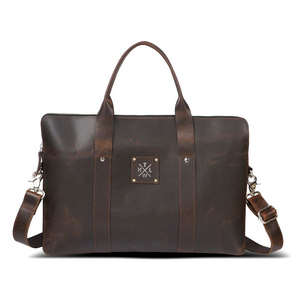 The Dark Walnut Heritage Leather Briefcase