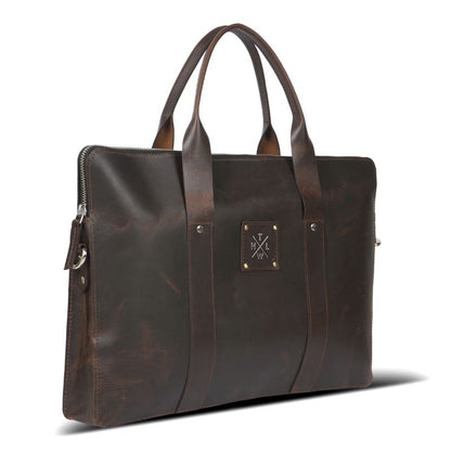 The Dark Walnut Heritage Leather Briefcase
