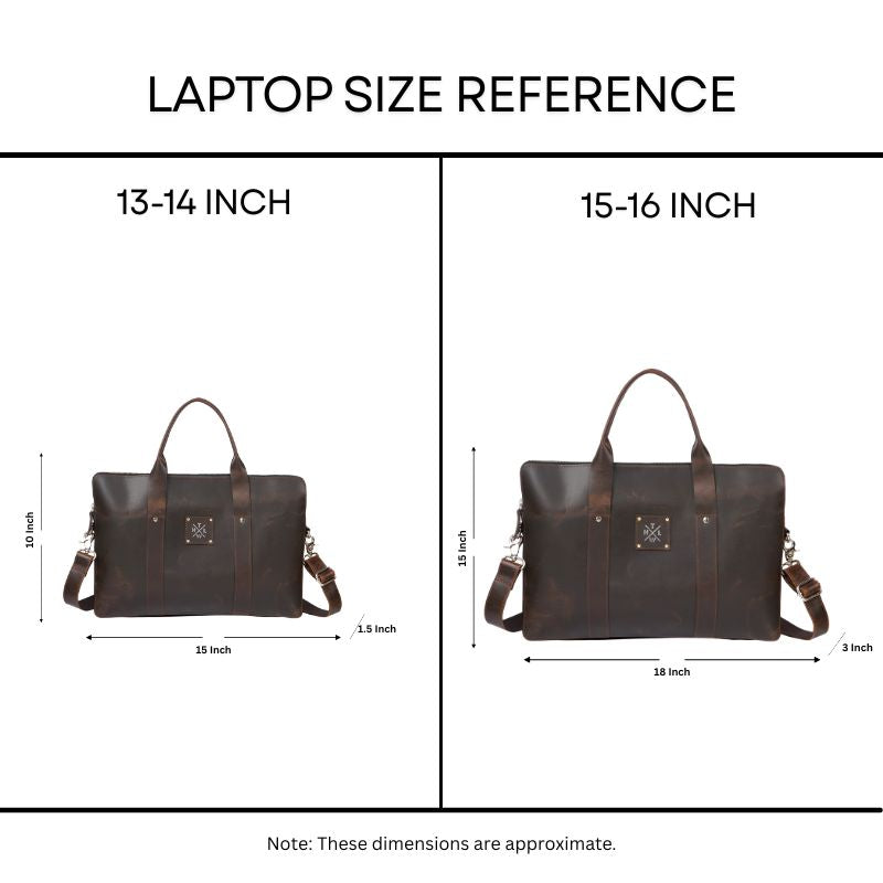 The Dark Walnut Heritage Leather Briefcase