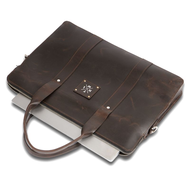 The Dark Walnut Heritage Leather Briefcase