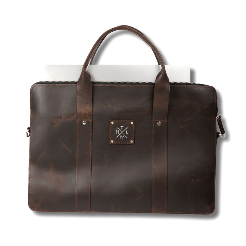 The Dark Walnut Heritage Leather Briefcase