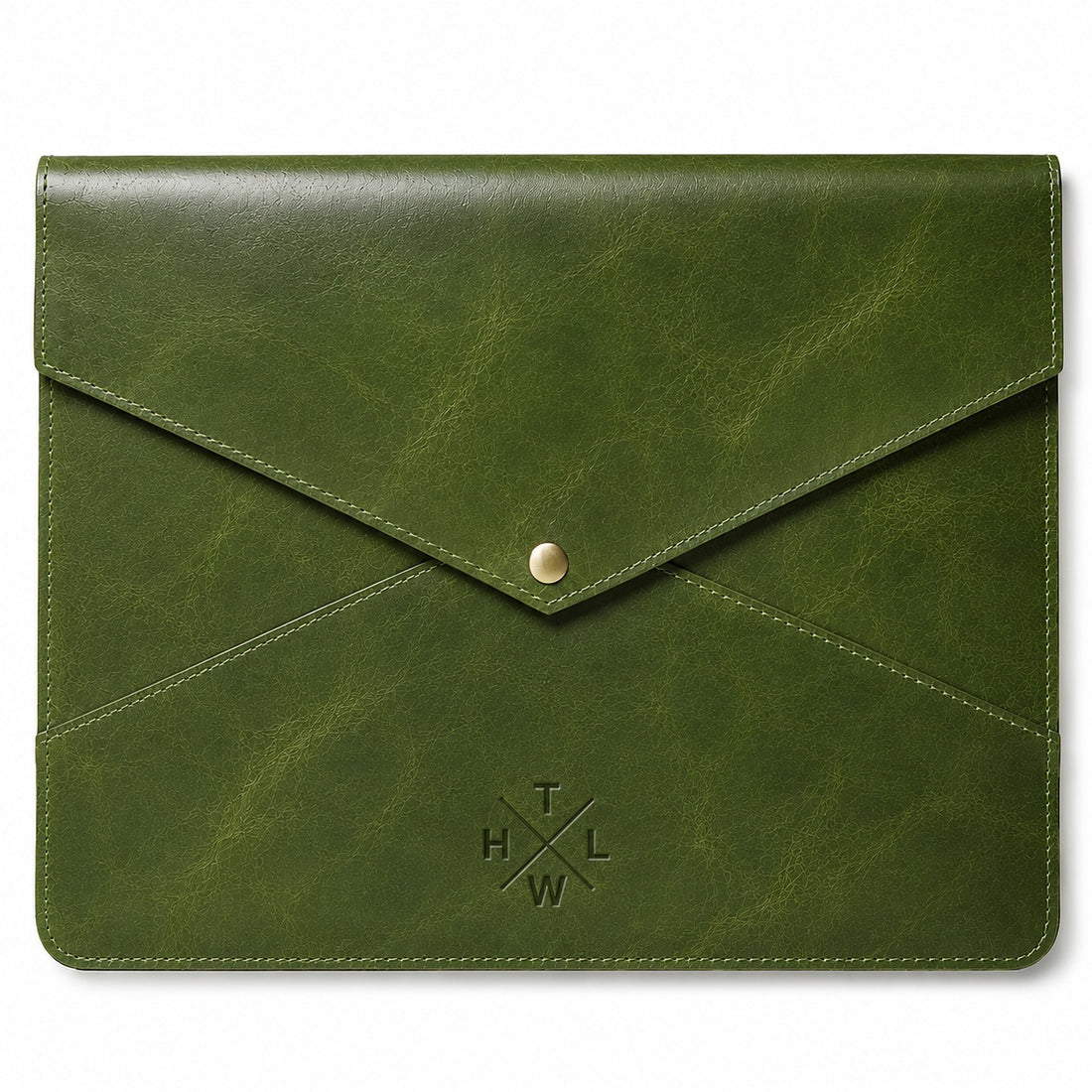Green Leather Laptop Sleeve - Leather Laptop Bags