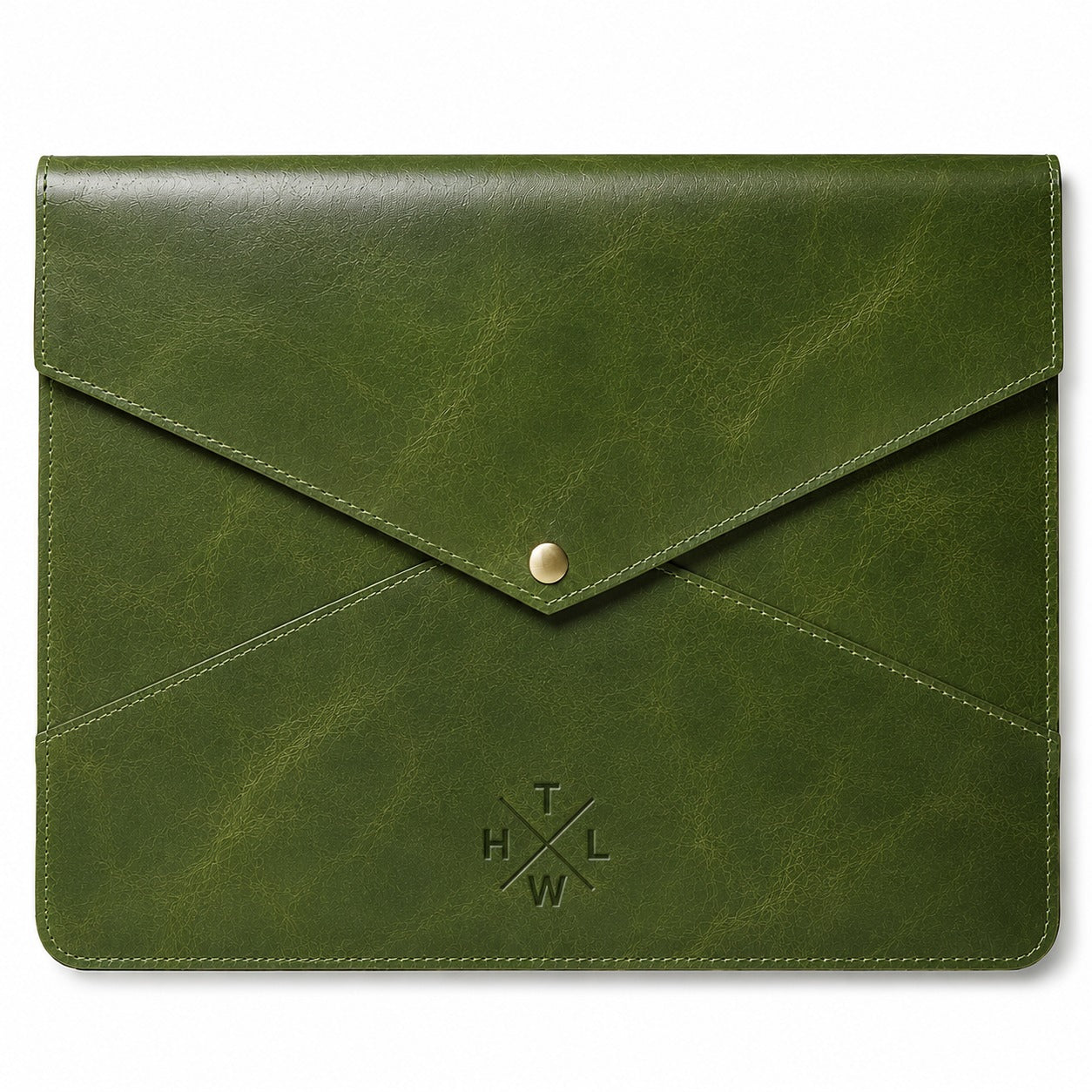 Green Leather Laptop Sleeve - Leather Laptop Bags