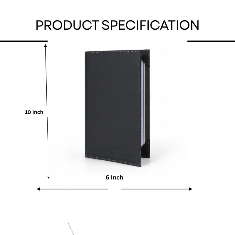 Menu Covers Leather - Customized Dark Slate Menu Cover