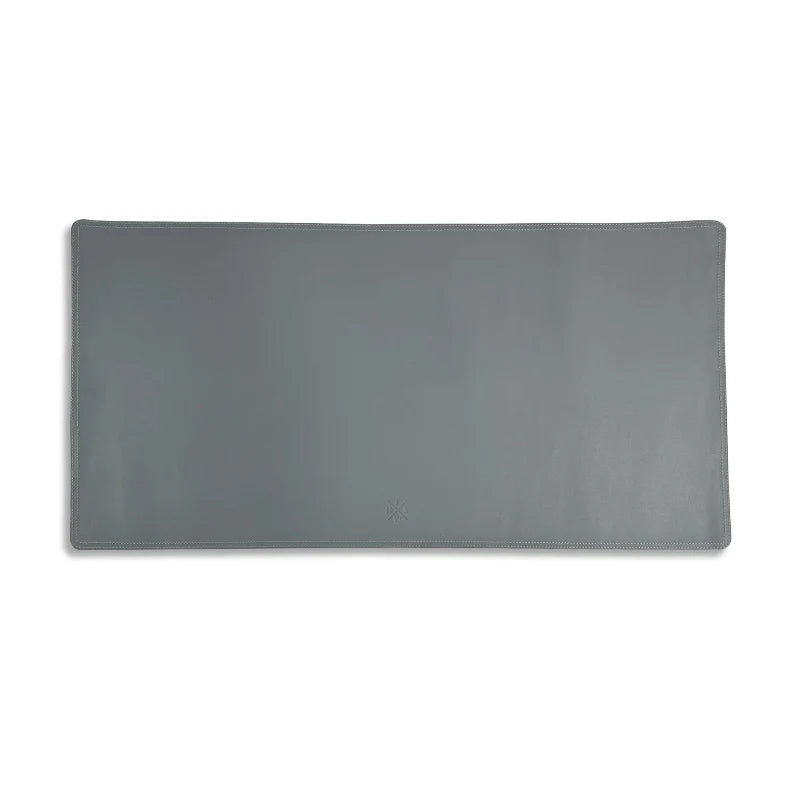 Rectangular gray mat on a white background