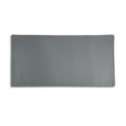 Rectangular gray mat on a white background