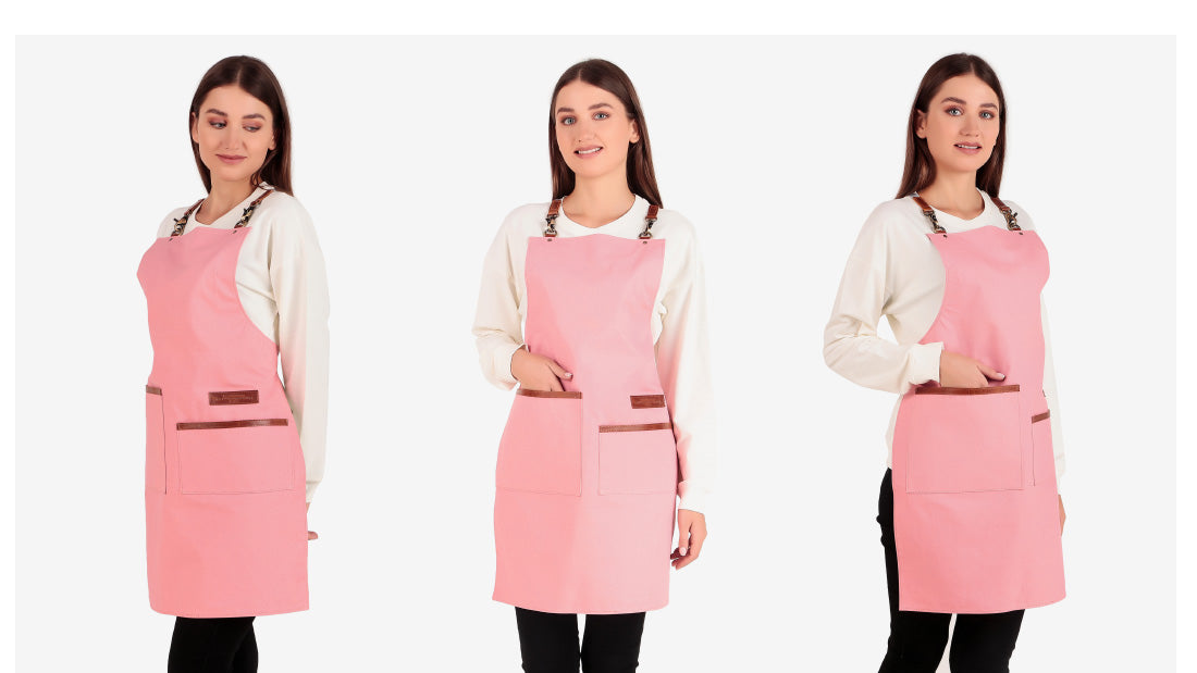 pink apron for women ladies girls best kitchen chef apron leather warehouses in USA