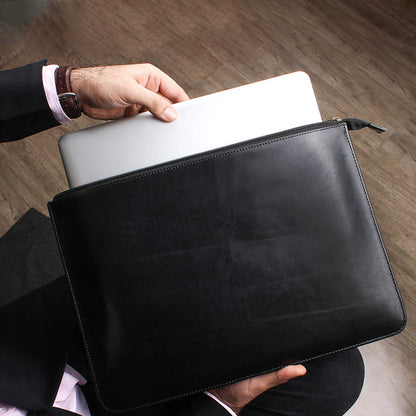 Stash Leather Sleeve Black