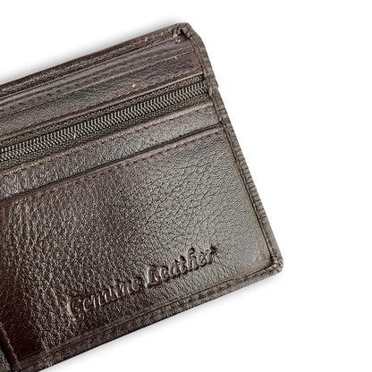 Brown leather wallet with &