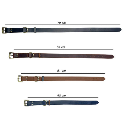 Set of leather belts with measurements on a white background