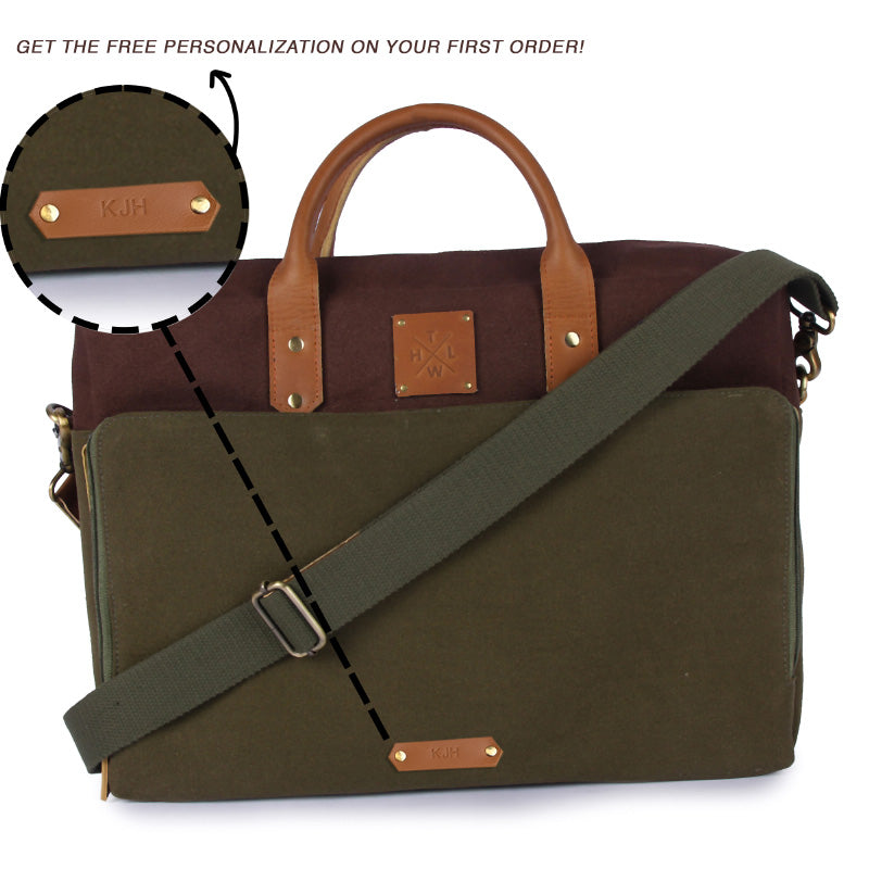 personalized laptop messenger bag