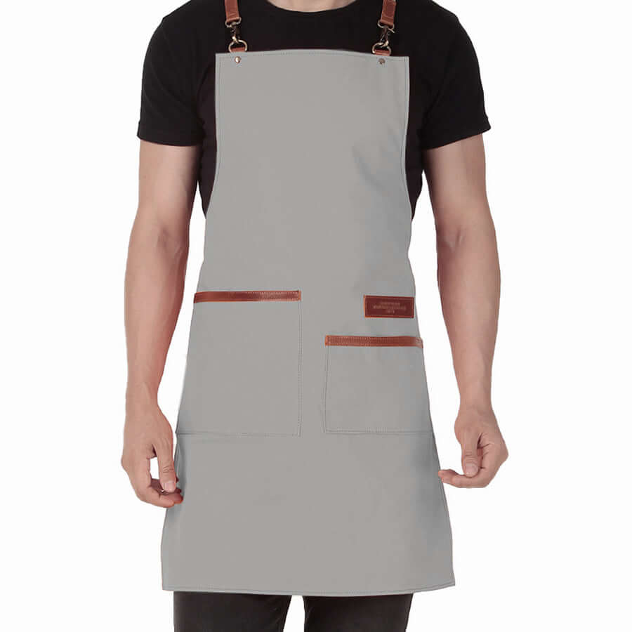 Grey canvas apron 