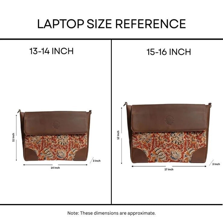 Handcrafted Kalamkari Leather Sling Bag
